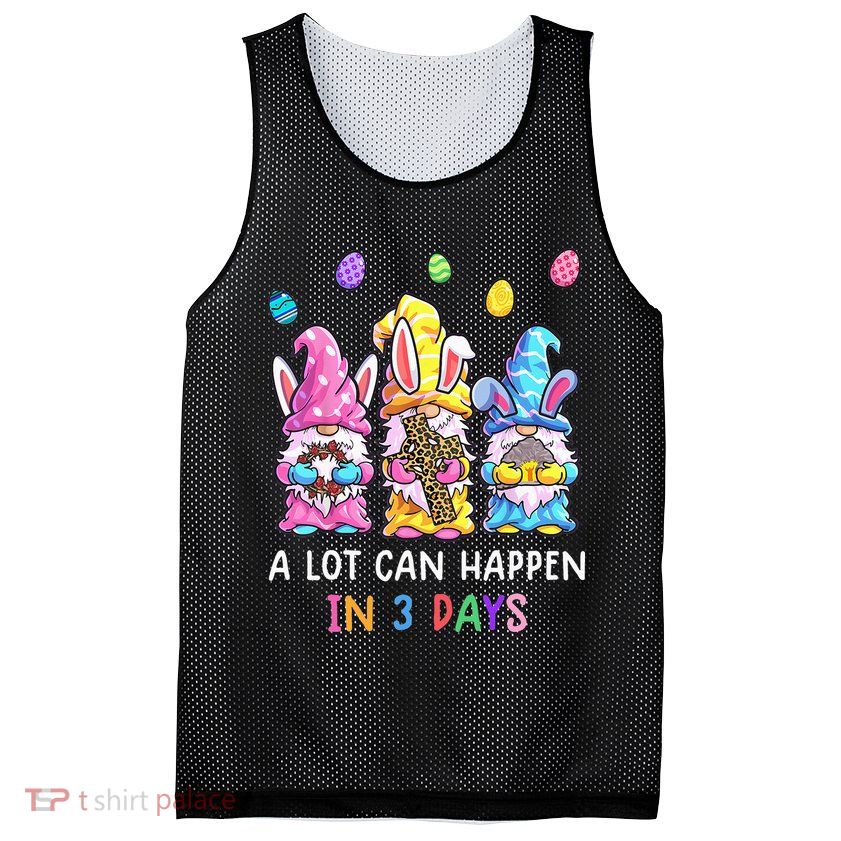 Gnome Easter Christian A Lot Can Happen In 3 Days Leopard Mesh Reversible Basketball Jersey Tank