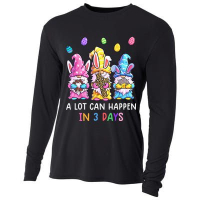 Gnome Easter Christian A Lot Can Happen In 3 Days Leopard Cooling Performance Long Sleeve Crew