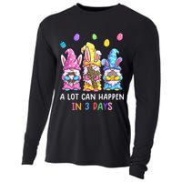 Gnome Easter Christian A Lot Can Happen In 3 Days Leopard Cooling Performance Long Sleeve Crew