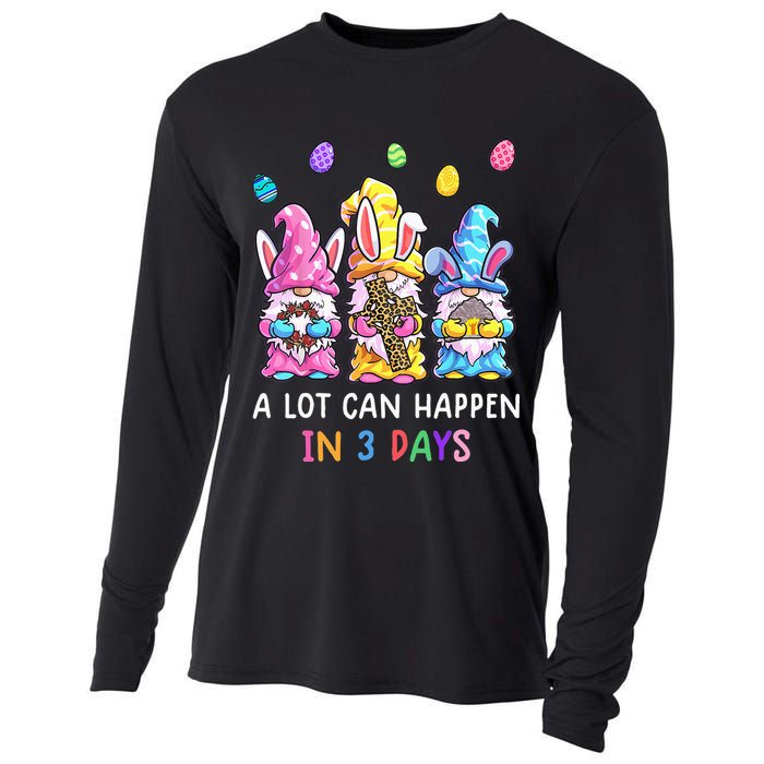 Gnome Easter Christian A Lot Can Happen In 3 Days Leopard Cooling Performance Long Sleeve Crew