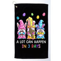 Gnome Easter Christian A Lot Can Happen In 3 Days Leopard Golf Towel
