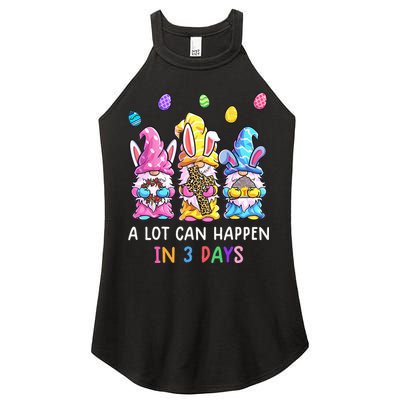 Gnome Easter Christian A Lot Can Happen In 3 Days Leopard Women's Perfect Tri Rocker Tank