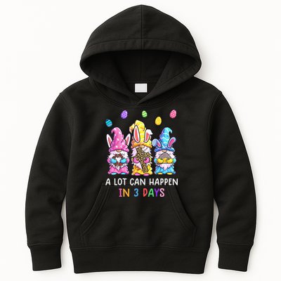 Gnome Easter Christian A Lot Can Happen In 3 Days Leopard Kids Hoodie