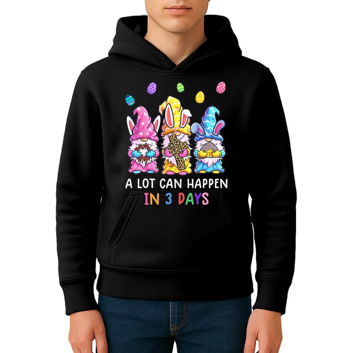 Gnome Easter Christian A Lot Can Happen In 3 Days Leopard Kids Hoodie