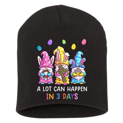 Gnome Easter Christian A Lot Can Happen In 3 Days Leopard Short Acrylic Beanie