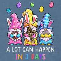 Gnome Easter Christian A Lot Can Happen In 3 Days Leopard Garment-Dyed Sweatshirt