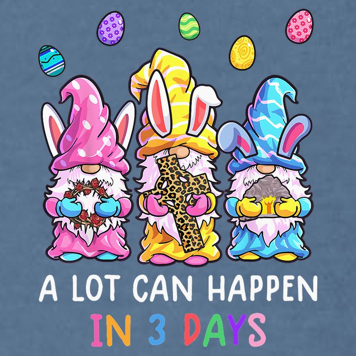 Gnome Easter Christian A Lot Can Happen In 3 Days Leopard Garment-Dyed Sweatshirt