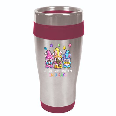 Gnome Easter Christian A Lot Can Happen In 3 Days Leopard 16oz Travel Tumbler