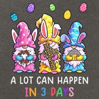 Gnome Easter Christian A Lot Can Happen In 3 Days Leopard Cotton Canvas Backpack