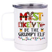 Grumpy Elf Christmas Family Matching Set 12 oz Stainless Steel Tumbler Cup