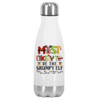 Grumpy Elf Christmas Family Matching Set Stainless Steel Insulated Water Bottle