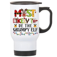 Grumpy Elf Christmas Family Matching Set Stainless Steel Travel Mug