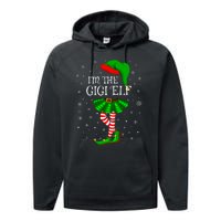 Gigi Elf Christmas Matching Family Elf Performance Fleece Hoodie