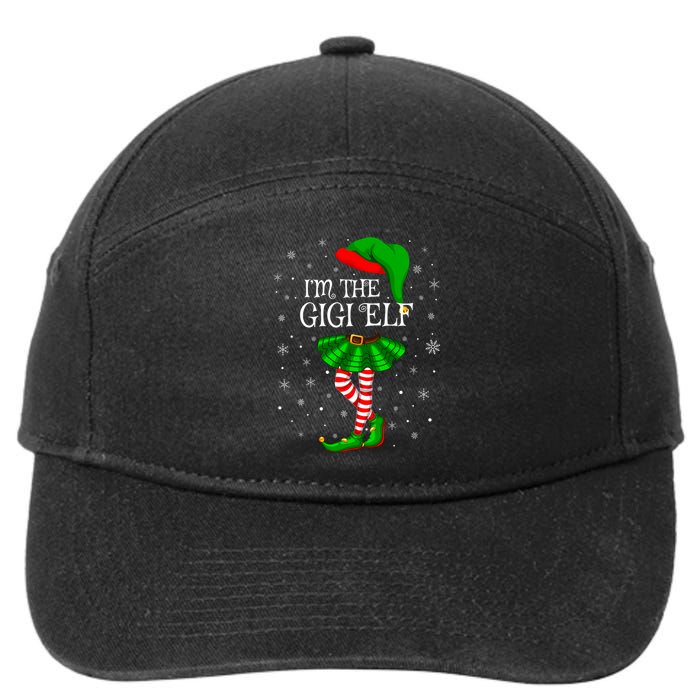 Gigi Elf Christmas Matching Family Elf 7-Panel Snapback Hat