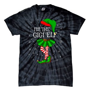 Gigi Elf Christmas Matching Family Elf Tie-Dye T-Shirt