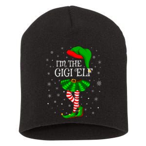 Gigi Elf Christmas Matching Family Elf Short Acrylic Beanie