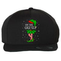 Gigi Elf Christmas Matching Family Elf Wool Snapback Cap