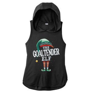 Goaltender Elf Christmas Group Xmas Pajama Party Gift Ladies PosiCharge Tri-Blend Wicking Draft Hoodie Tank