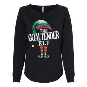 Goaltender Elf Christmas Group Xmas Pajama Party Gift Womens California Wash Sweatshirt