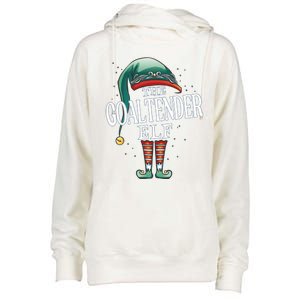 Goaltender Elf Christmas Group Xmas Pajama Party Gift Womens Funnel Neck Pullover Hood