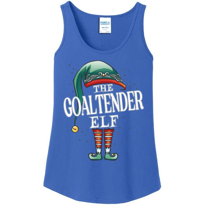 Goaltender Elf Christmas Group Xmas Pajama Party Gift Ladies Essential Tank