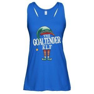 Goaltender Elf Christmas Group Xmas Pajama Party Gift Ladies Essential Flowy Tank