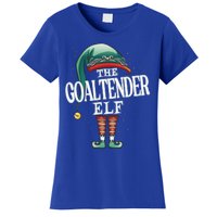 Goaltender Elf Christmas Group Xmas Pajama Party Gift Women's T-Shirt