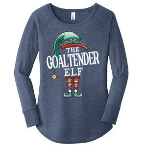 Goaltender Elf Christmas Group Xmas Pajama Party Gift Women's Perfect Tri Tunic Long Sleeve Shirt