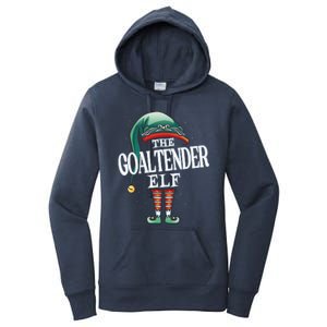 Goaltender Elf Christmas Group Xmas Pajama Party Gift Women's Pullover Hoodie