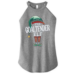 Goaltender Elf Christmas Group Xmas Pajama Party Gift Women's Perfect Tri Rocker Tank