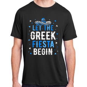 Greek Easter Cinco De Mayo Funny Let The Greek Fiesta Begin Adult ChromaSoft Performance T-Shirt