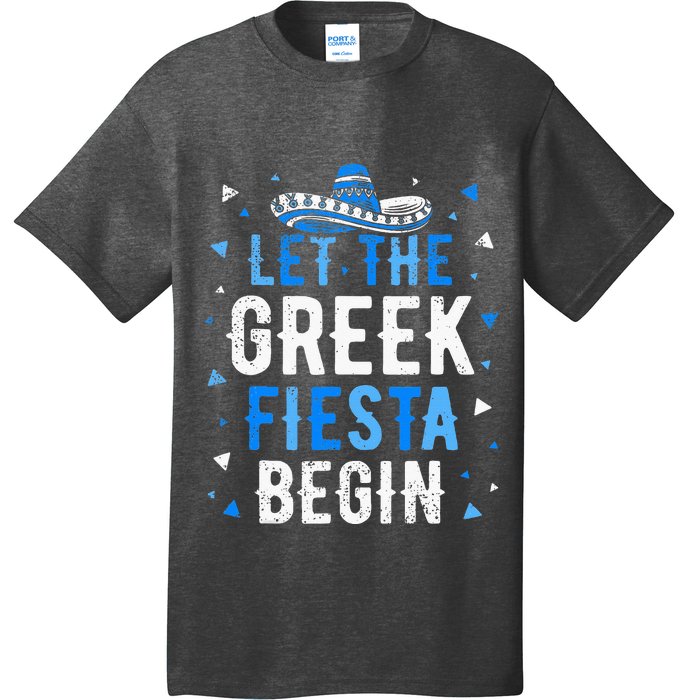 Greek Easter Cinco De Mayo Funny Let The Greek Fiesta Begin T-Shirt