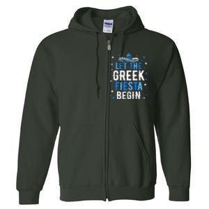 Greek Easter Cinco De Mayo Funny Let The Greek Fiesta Begin Full Zip Hoodie