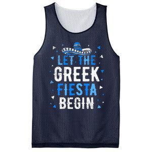 Greek Easter Cinco De Mayo Funny Let The Greek Fiesta Begin Mesh Reversible Basketball Jersey Tank