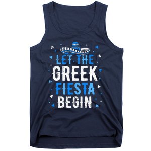 Greek Easter Cinco De Mayo Funny Let The Greek Fiesta Begin Tank Top