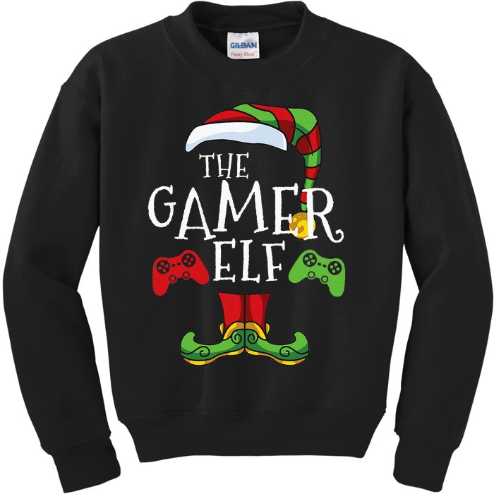 Gamer Elf Christmas Family Matching Funny IM The Gaming Elf Kids Sweatshirt