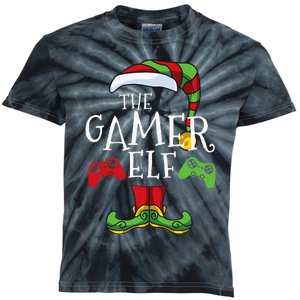 Gamer Elf Christmas Family Matching Funny IM The Gaming Elf Kids Tie-Dye T-Shirt