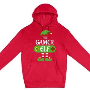 Gamer Elf Christmas Matching Group Family Premium Pullover Hoodie