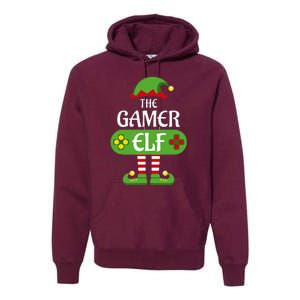 Gamer Elf Christmas Matching Group Family Premium Hoodie