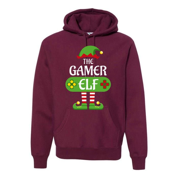 Gamer Elf Christmas Matching Group Family Premium Hoodie