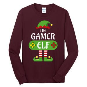 Gamer Elf Christmas Matching Group Family Tall Long Sleeve T-Shirt