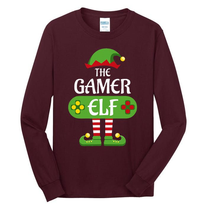 Gamer Elf Christmas Matching Group Family Tall Long Sleeve T-Shirt