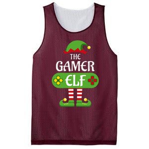 Gamer Elf Christmas Matching Group Family Mesh Reversible Basketball Jersey Tank