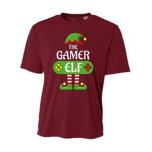 Gamer Elf Christmas Matching Group Family Performance Sprint T-Shirt