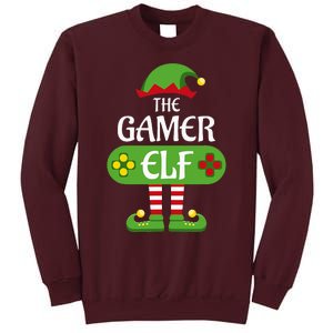 Gamer Elf Christmas Matching Group Family Tall Sweatshirt