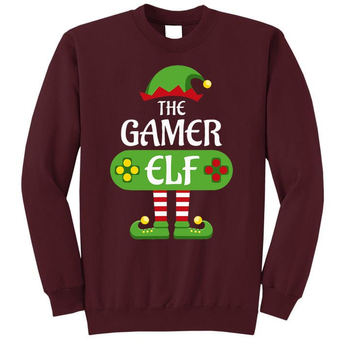 Gamer Elf Christmas Matching Group Family Tall Sweatshirt