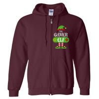 Gamer Elf Christmas Matching Group Family Full Zip Hoodie