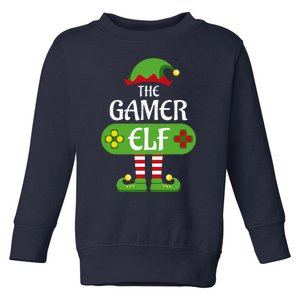 Gamer Elf Christmas Matching Group Family Toddler Sweatshirt