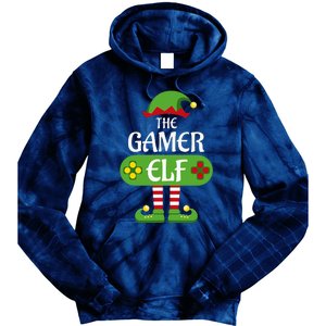 Gamer Elf Christmas Matching Group Family Tie Dye Hoodie