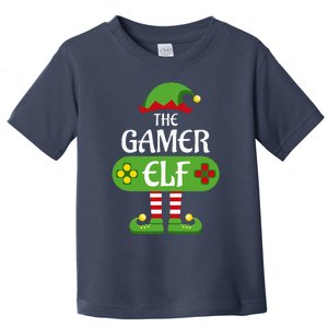 Gamer Elf Christmas Matching Group Family Toddler T-Shirt